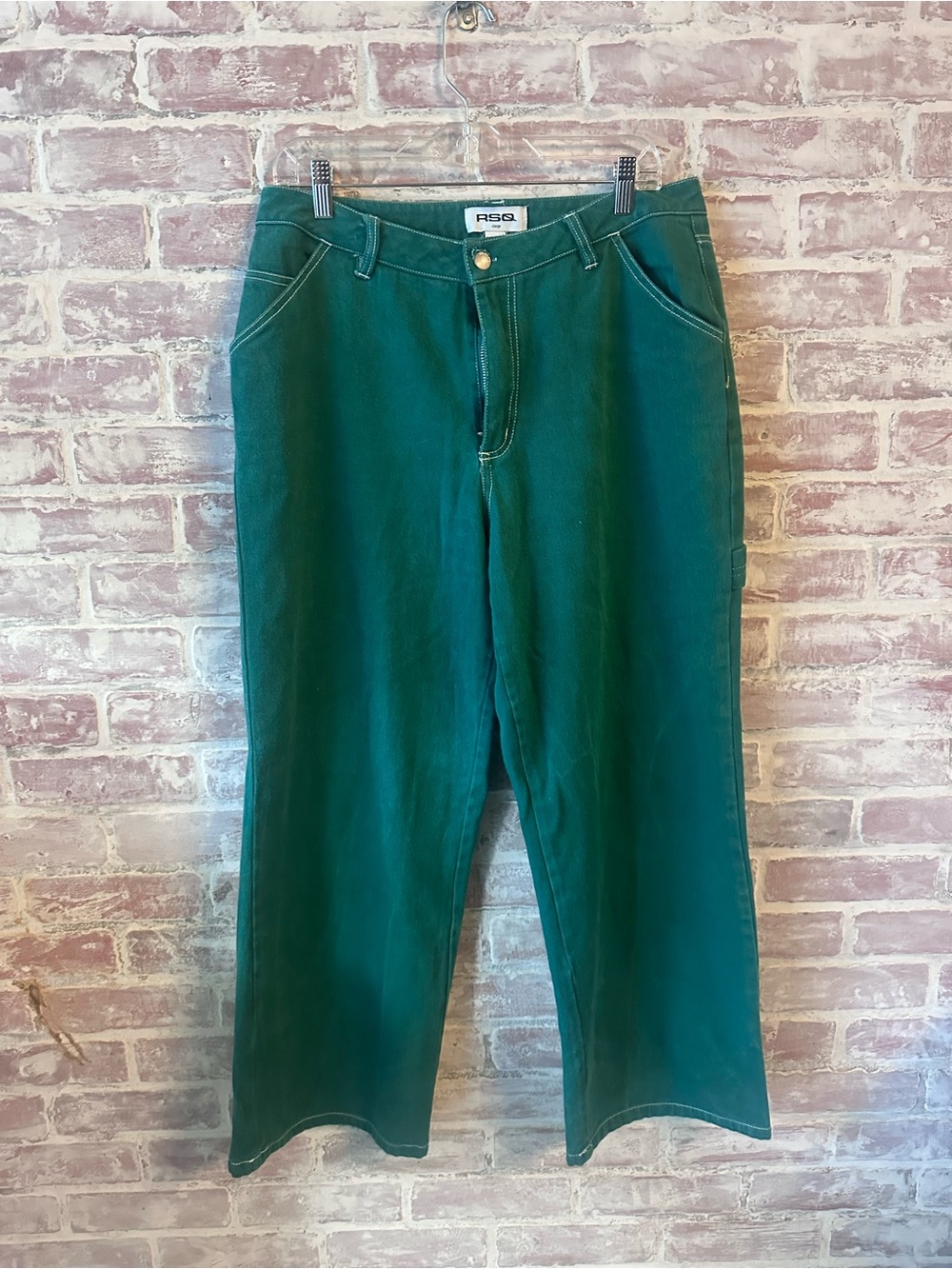 RSQ Emerald Green Wide-Leg Jeans